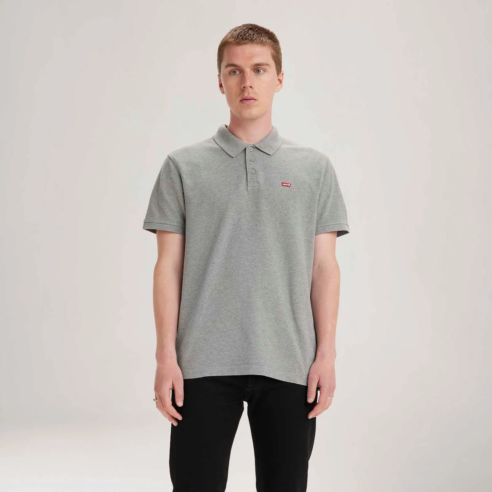 Camisa Polo Levi's® Housemark Cinza Manga Curta