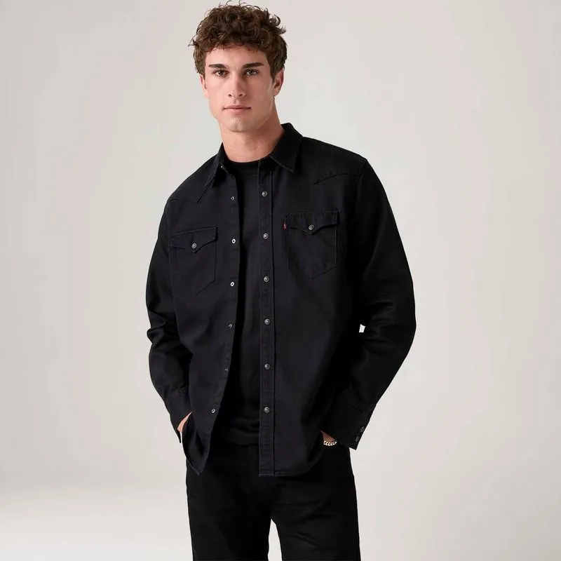 Camisa Levi's® Authentic Button Down Manga Longa Preta - Imagem 2