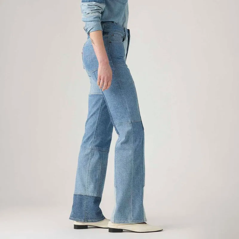 Calça Jeans Levi's® Wedgie Boot Patchwork Lavagem Clara - Imagem 2