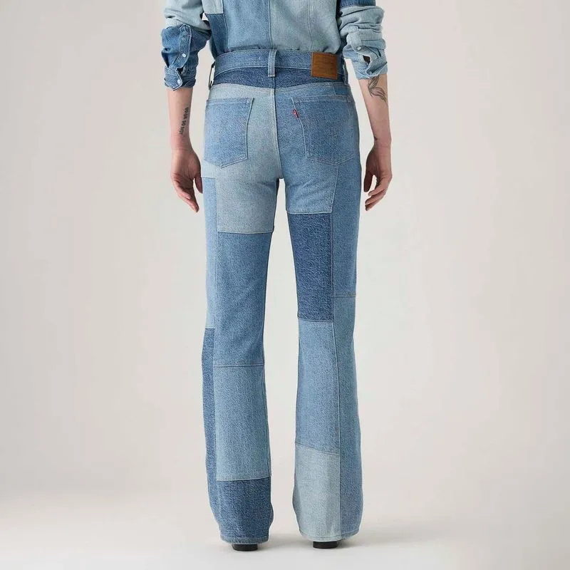 Calça Jeans Levi's® Wedgie Boot Patchwork Lavagem Clara - Imagem 3