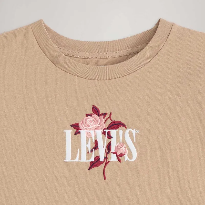 Camiseta Levi's® Graphic Boxy Bege Manga Curta - Imagem 2
