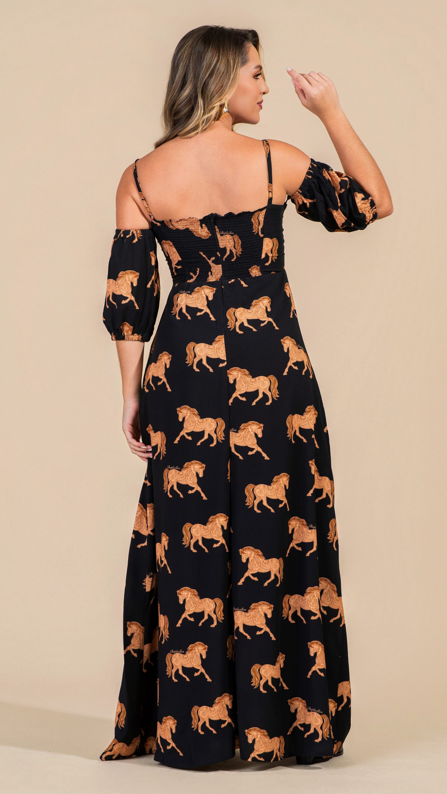 Vestido Longo Buphallos Horses - Imagem 4