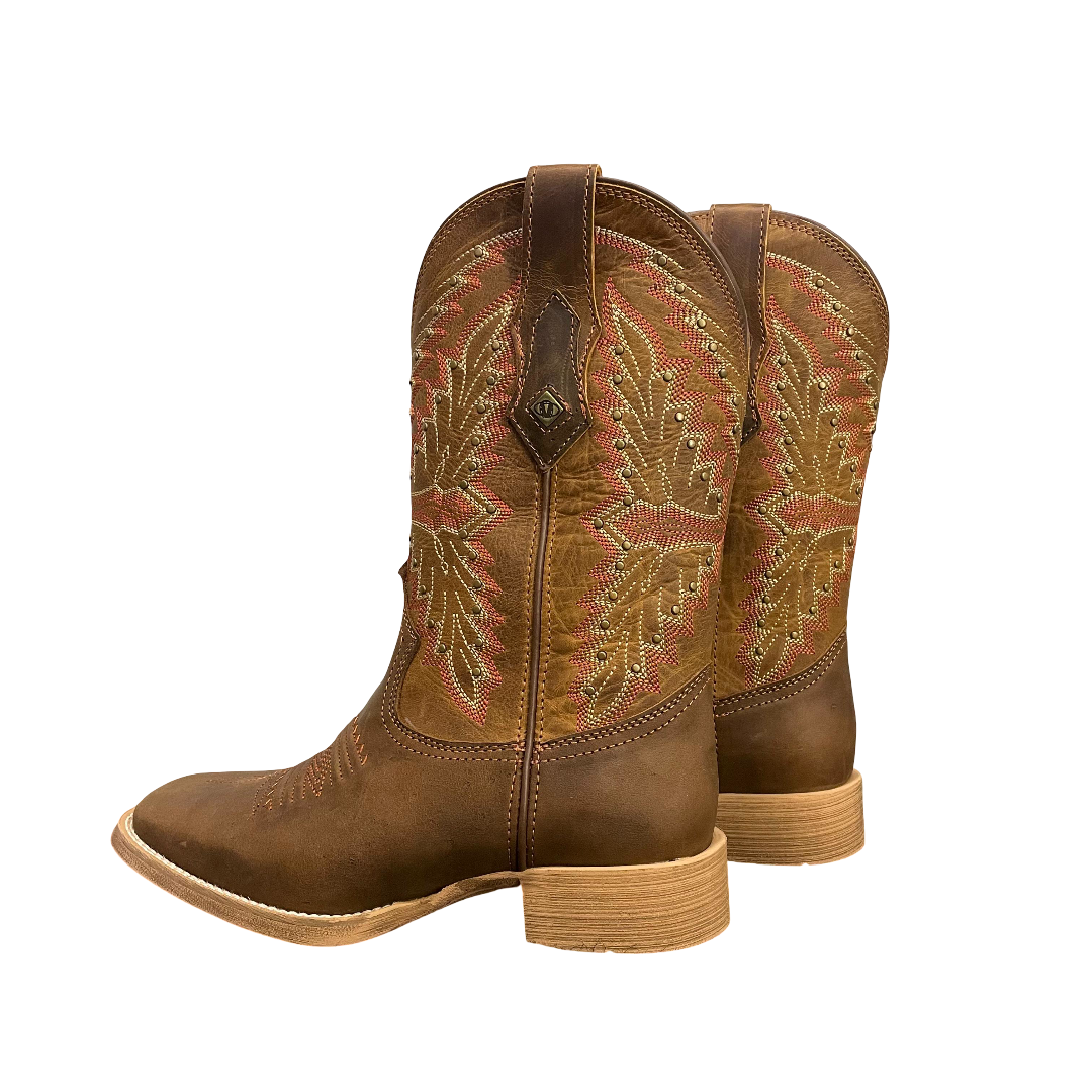 Bota Newest Bico Quadrado Couro - Imagem 3