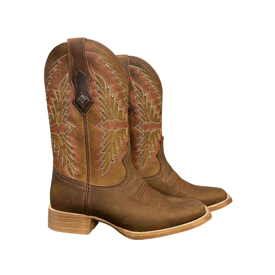 Bota Newest Bico Quadrado Couro