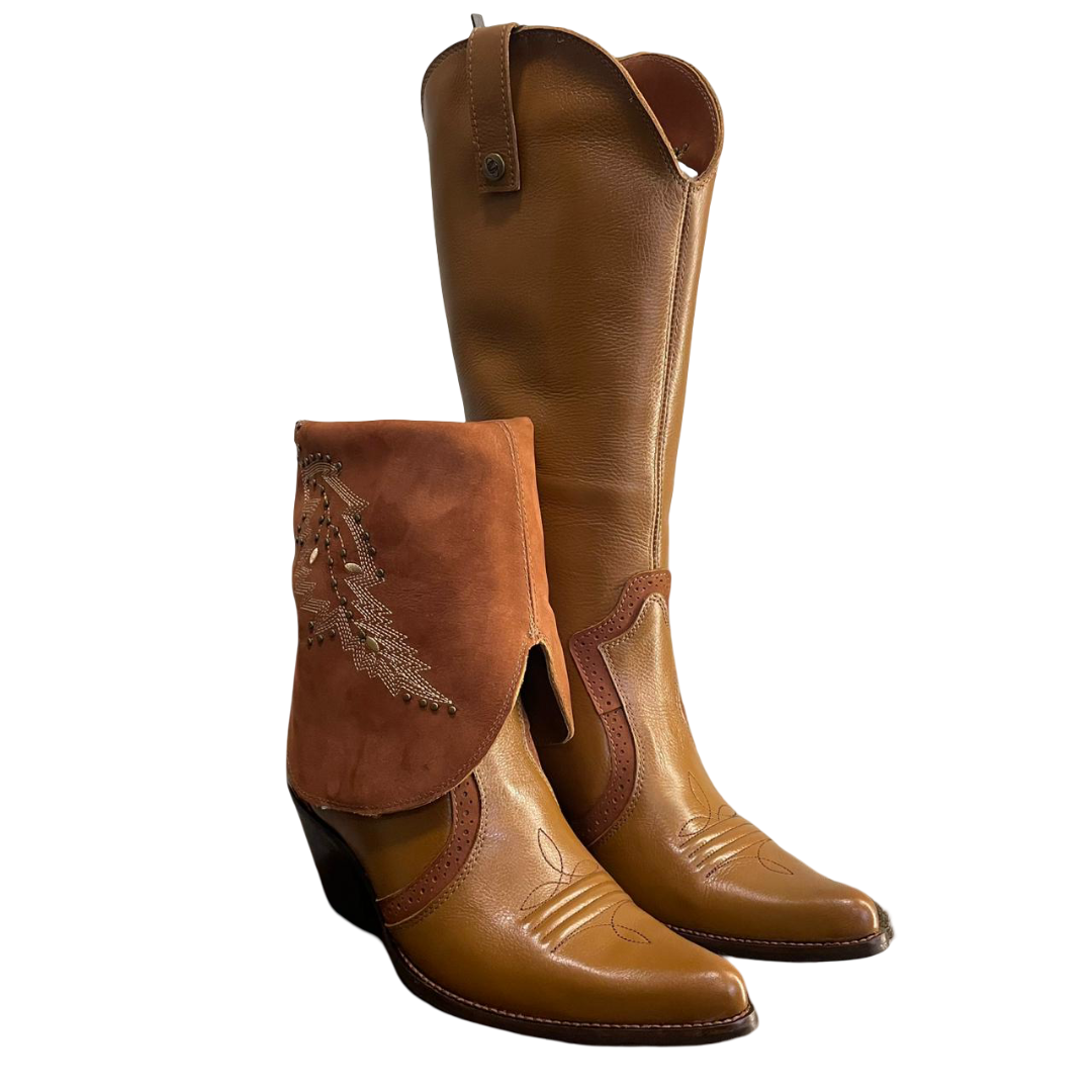 Bota Newest Bico Fino Couro - Imagem 2