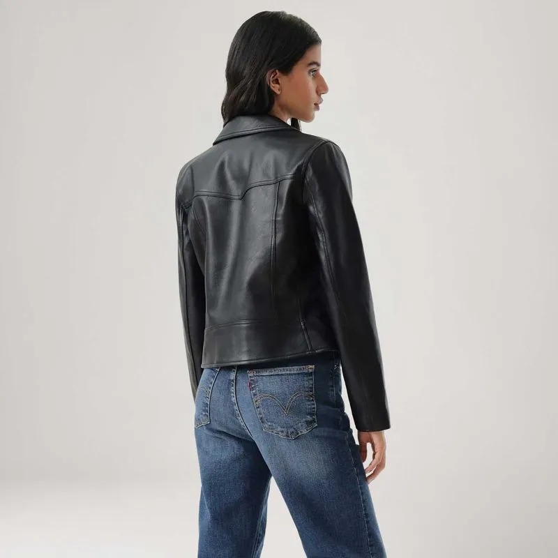 Jaqueta Couro Sintético Levi's® Giii Slim Moto Preta - Imagem 3
