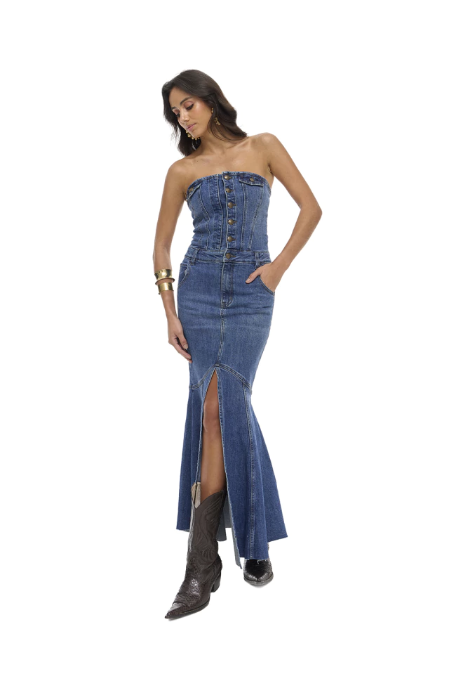 VESTIDO LONGO JEANS SELFF - Imagem 2