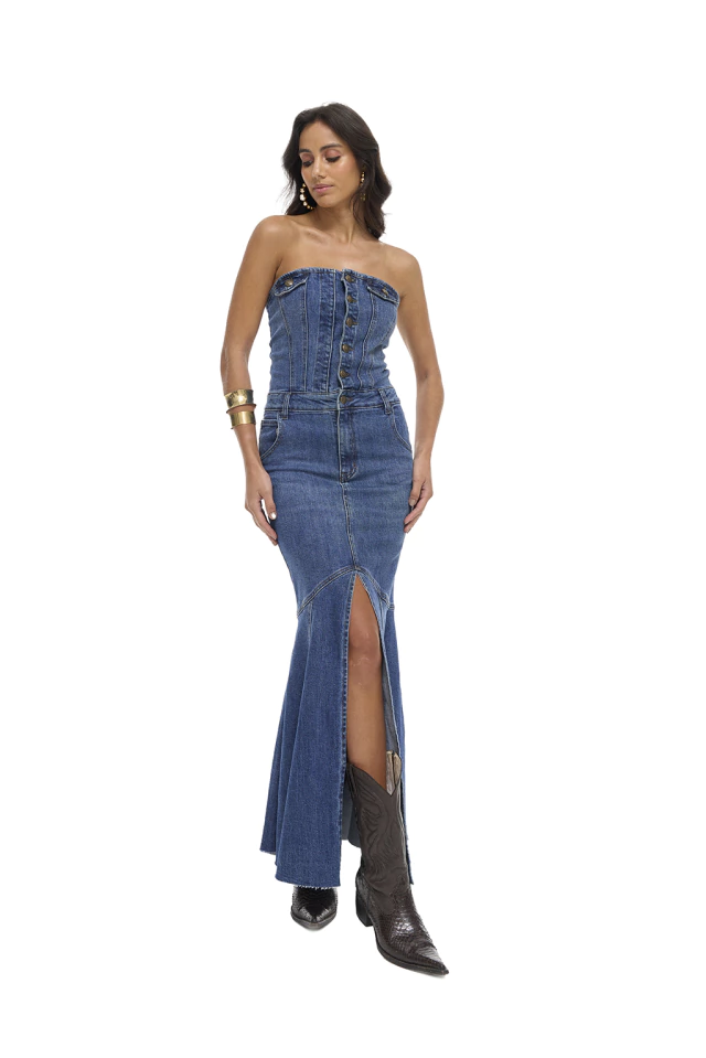 VESTIDO LONGO JEANS SELFF - Imagem 3