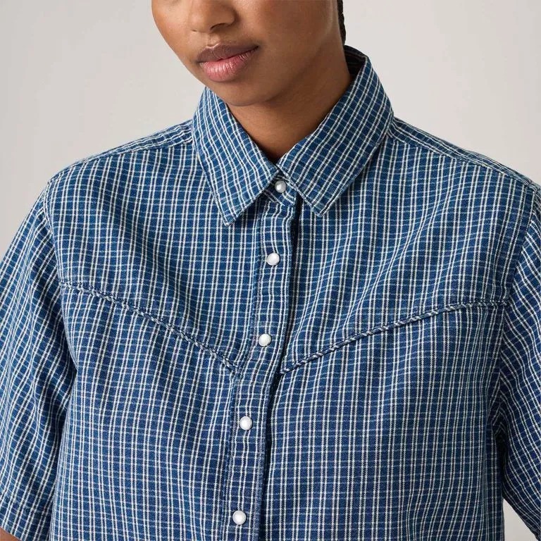 Camisa Levi's® Logan Azul Manga Curta - Imagem 2