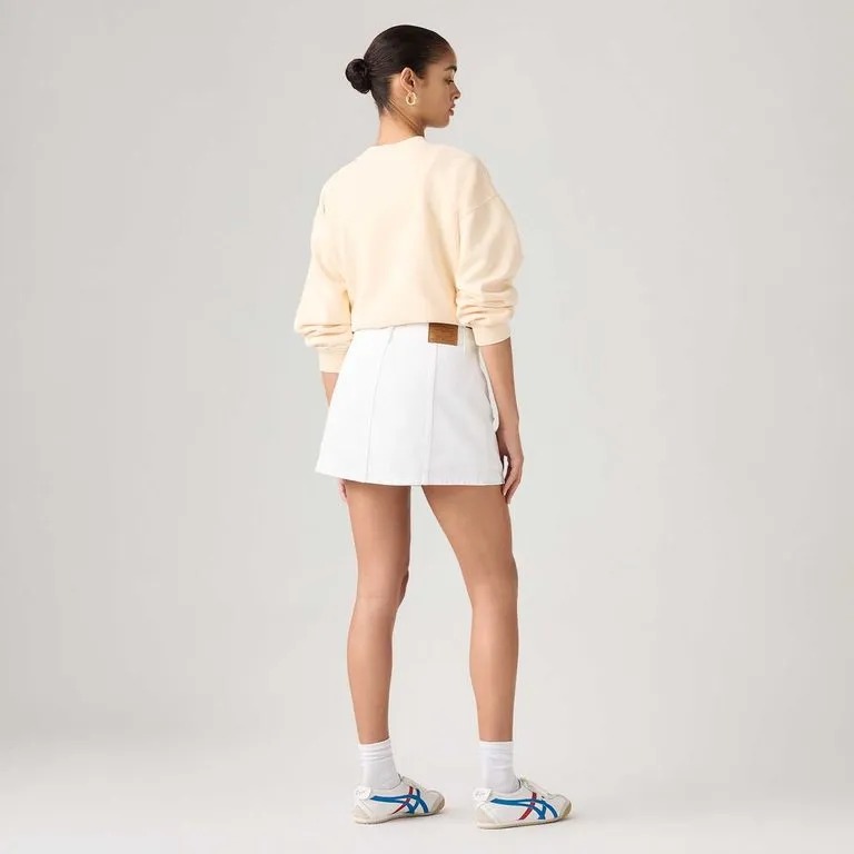 Saia Jeans Levi's® Button Front Skort Branca - Imagem 2