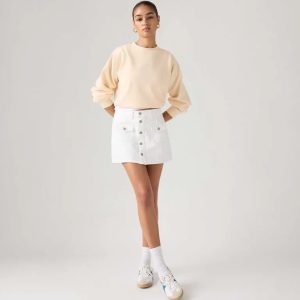 Saia Jeans Levi's® Button Front Skort Branca